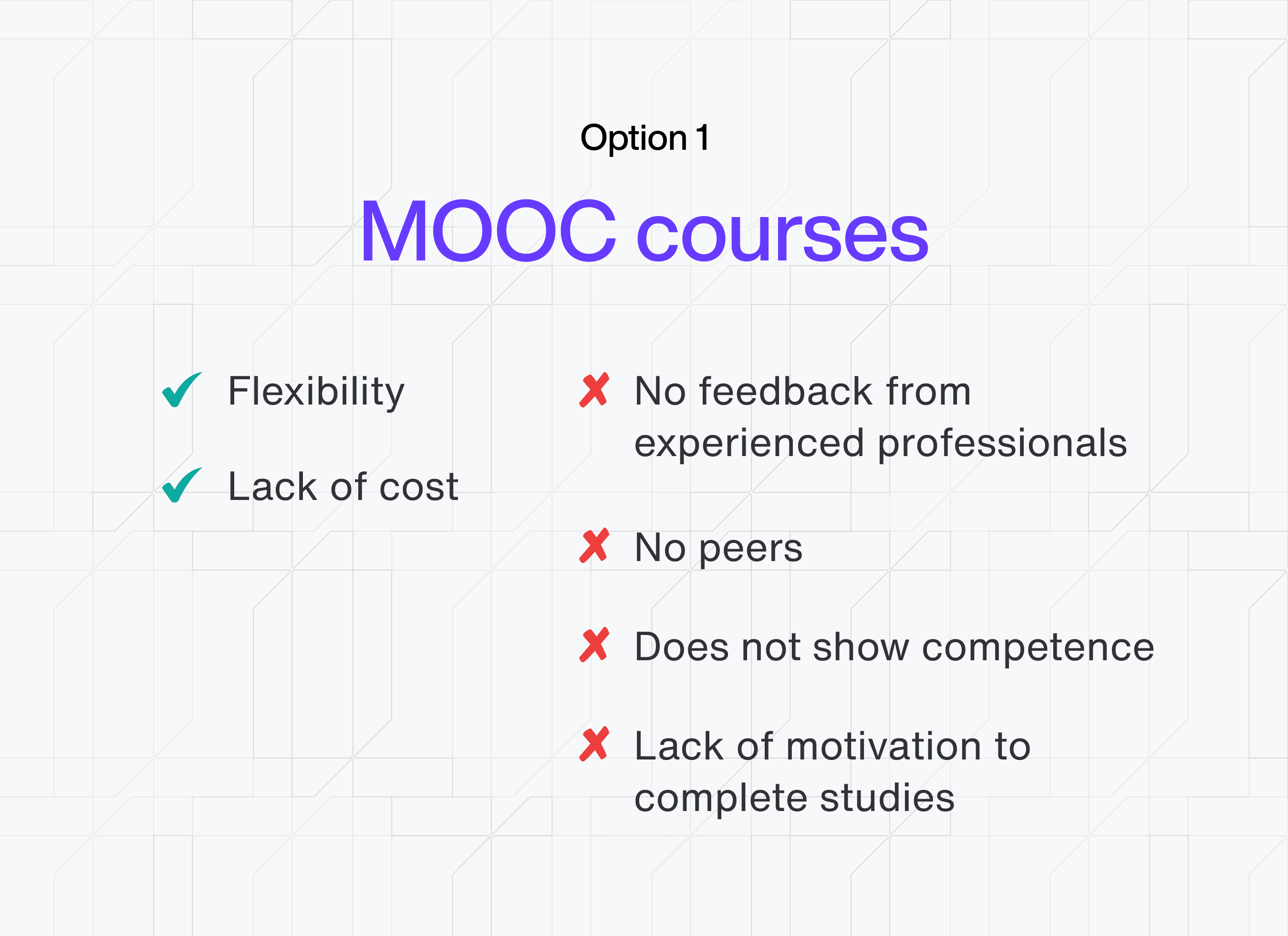 MOOC course pros and cons