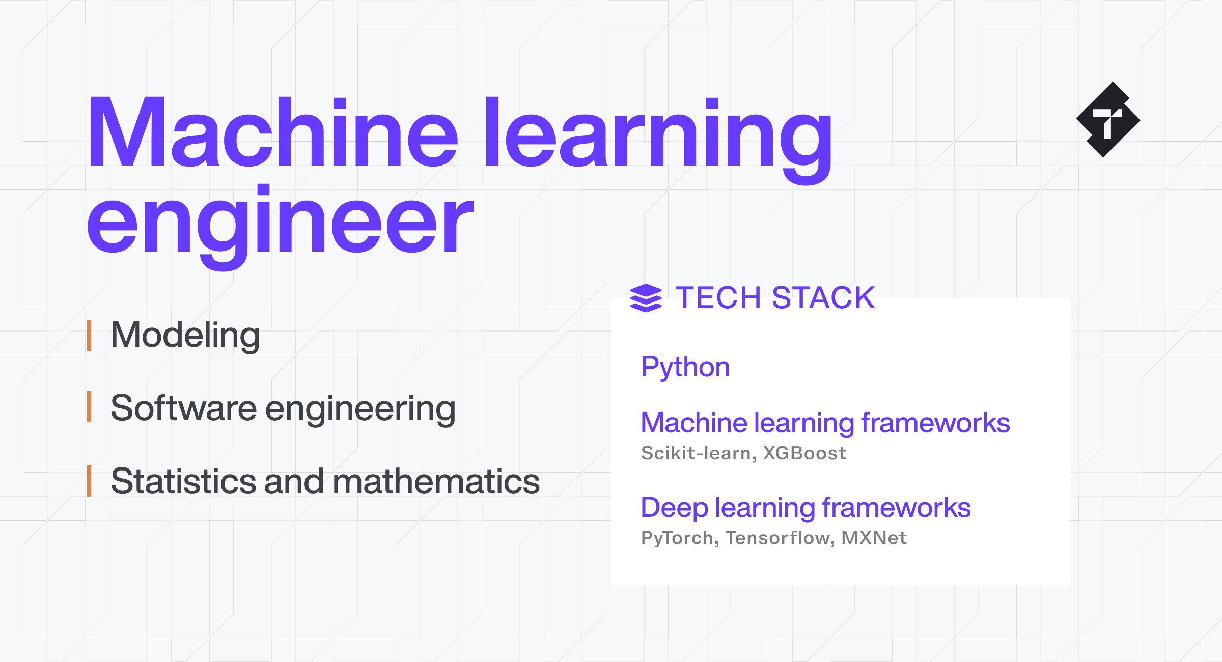 Machine learning engineer skills and tech stack