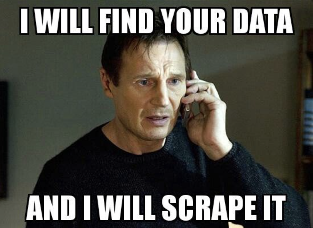 Meme about data scraping