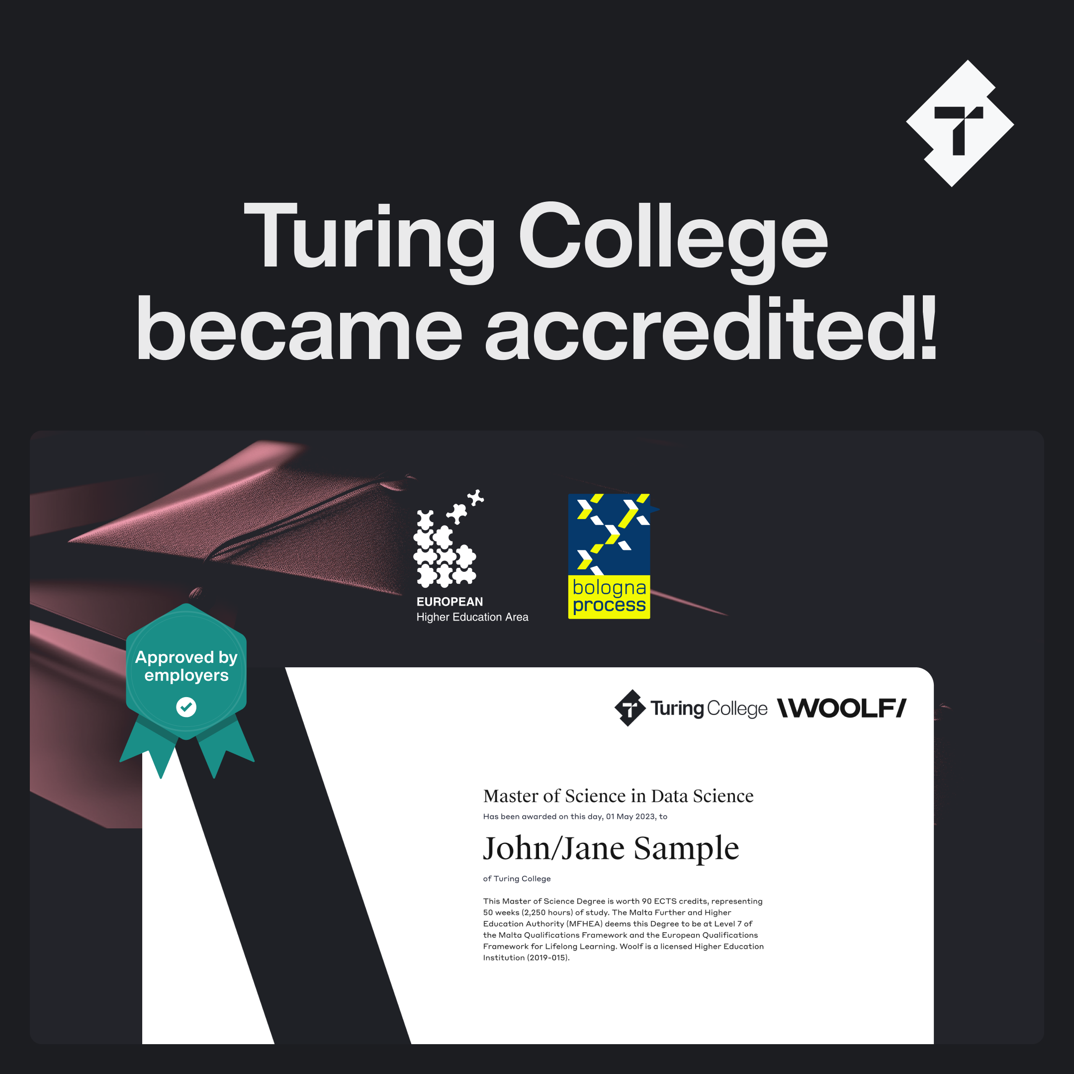 Turing College accreditation