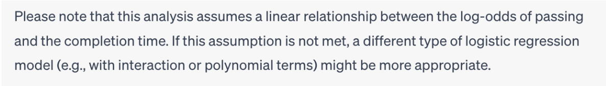 ChatGPT's warning about different types of logistic regression models