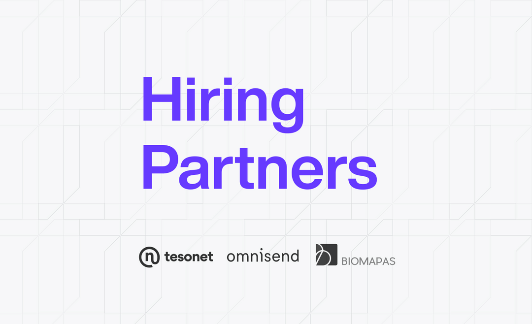 Turing College's hiring partners: Tesonet, Omnisend, and Biomapas