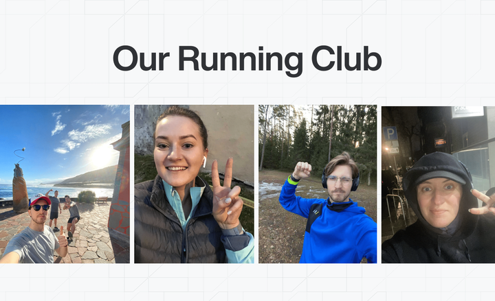 Members of the Turing College Running Club